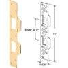 Defender Security Polished Brass 1-5/8 In. Heavy-Gauge High Security Strike Plate