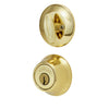 Kwikset Polished Brass Adjustable Latch Single Cylinder Deadbolt