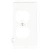 Leviton Duplex End Sectional 1-Gang Plastic Outlet Wall Plate, White