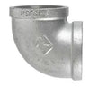 B & K Industries Galvanized 90° Elbow 150# Malleable Iron Threaded Fittings 3