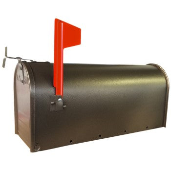 Fulton 1C-BRN Standard Post Mount Steel Mailbox, Oil Rubbed Bronze