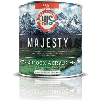 H-I-S Paint Company 23A00-1 H-I-S Paint Majesty Exterior Flat Finish -1g
