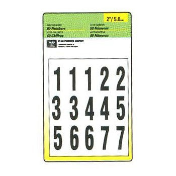 Hy-Ko MM-17N Vinyl Numbers Set, Black & White ~2