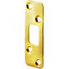 Kwikset 83223-001 Round Corner Deadbolt Strike Plate, Polished Brass Finish ~ 1.25