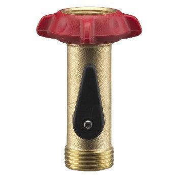 LR Nelson/Fiskars 50540 Hose Shut-Off, Long Neck ~ Brass