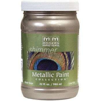 Modern Masters ME221-32 Metallic Paint, Warm Silver ~ 32 Ounce
