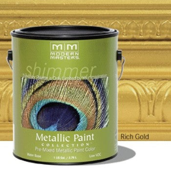 Modern Masters ME701-GAL Metallic Paint, Rich Gold/Satin ~ Gallon