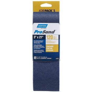 Norton 07660749262 49262 5pk 3x21 120g Sand Belt