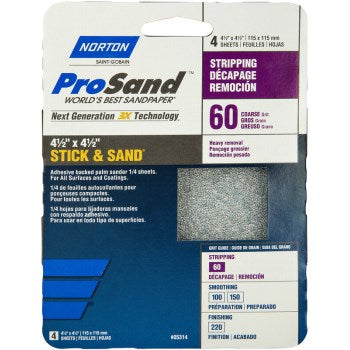 Norton 07660768185 05314 60g 4.5x4.5 Sand Paper