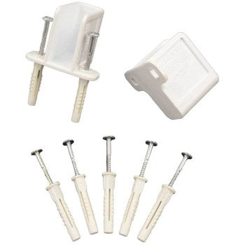 Organized Living 1466662111 Sidewall Brackets w/Tri-Lock II Anchor, White