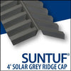 Palram Americas 108654 Ridge Cap Flashing, Grey ~ 4 ft. 2