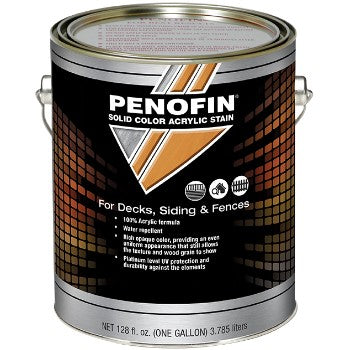 Penofin F1SBNGA Solid Color Acrylic Stain for Decks/Siding/Fences, Neutral Solid Base ~ Gallon
