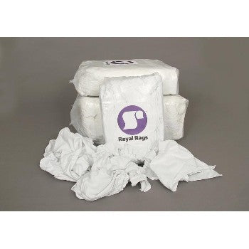 Reclaimed Textiles Co 101-01-10-08.00 White Knit Wiping Cloths - 8 lb. bag