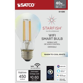 Satco Products S11250 5w A19 Led Smart Bulb
