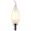 Satco 4 Watt CA10 LED; Frost; Candelabra base; 90 CRI; 2700K; 120 Volt, S21300