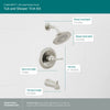 Peerless Elmhurst™ Faucet Tub Shower Trim Kit