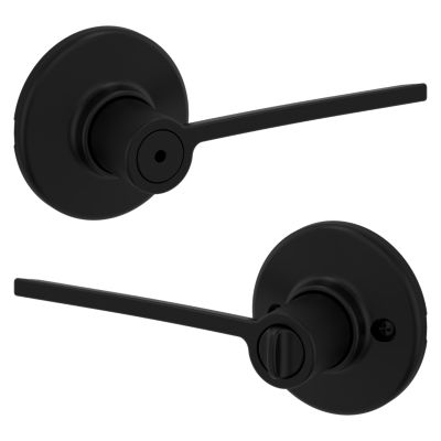 Kwikset Ladera Lever - Bed/Bath, Matte Black