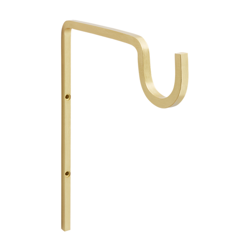National Hardware Long Utility Wall Hook 9-in, Brushed Gold