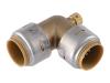 SharkBite Max Brass Push 90-Degree Elbow with Drain / Vent