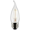 Satco S21848 3 Watt CA10 Medium Base LED Bulb
