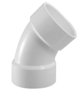 Lesso America Inc LP321-015B 1-1/2 DWV 45 Degree Elbow Hub x Hub