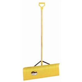 Braced Snow Shovel/Pusher, Heavy-Duty Aluminum, 30-In.
