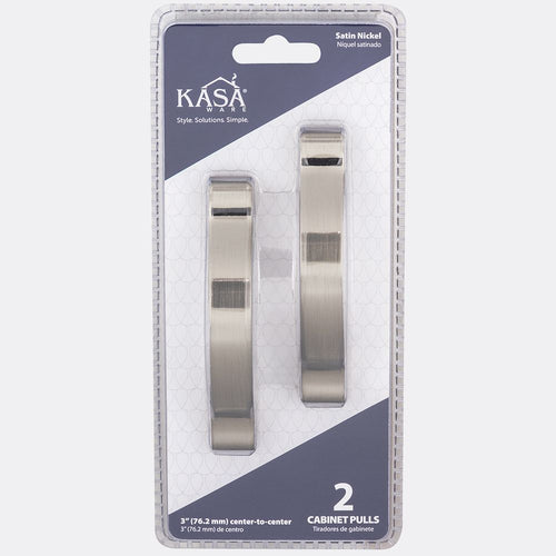 Kasaware 4-1/16 Overall Length Arch Pull Satin Nickel