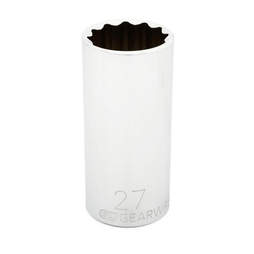 GearWrench 1/2 Drive 12 Point Deep Metric Socket 27mm