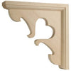 Decorative Shelf Bracket, Heart, Hardwood, 7 x 1.5 x 7-In., 1-Pr.