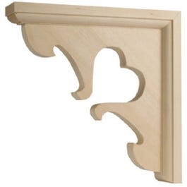 Decorative Shelf Bracket, Heart, Hardwood, 7 x 1.5 x 7-In., 1-Pr.
