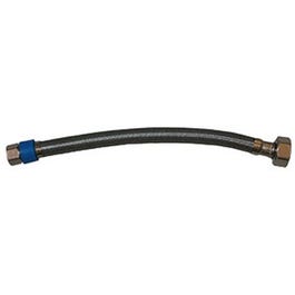 Faucet Connector, Stainless Steel, 3/8 Fine Female Flare x 1/2 IP x 16-In.